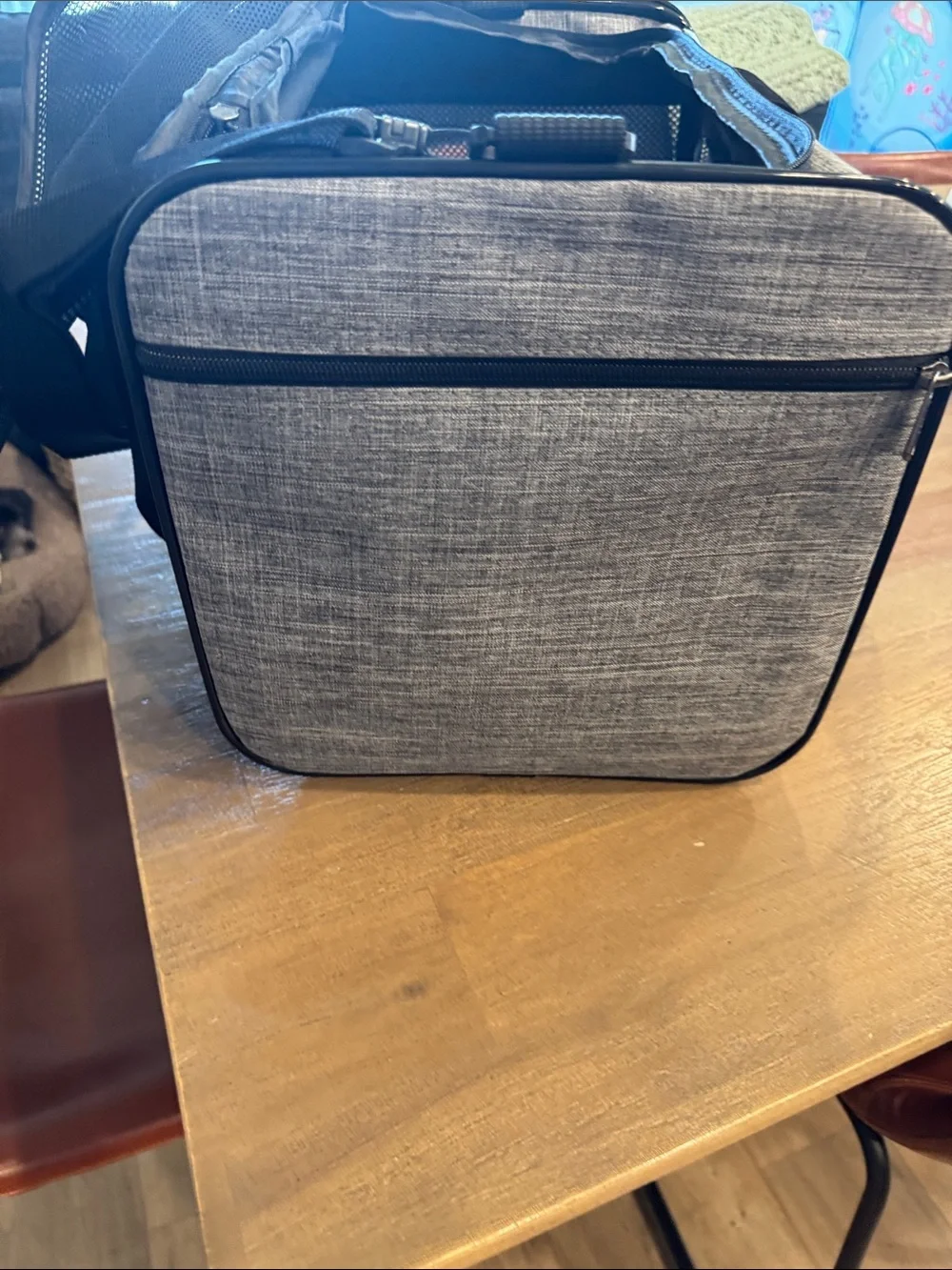 Gray and Black Soft-Sided Pet Carrier - Portable Dog Travel Bag